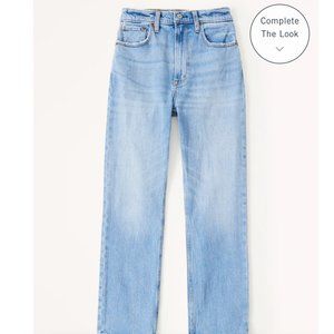 Abercrombie & Fitch The Ankle Straight Ultra High Rise blue Jeans